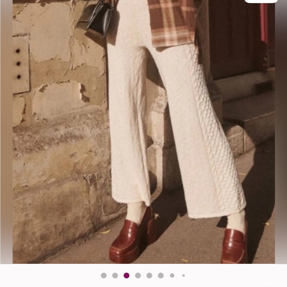 Spell Highland Knit Pants in Cream NWT